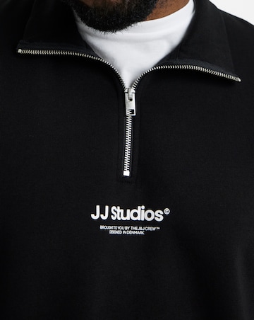 Jack & Jones Soho 1/4 Zip Sweatshirt - Black