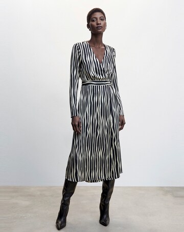 Mango Nina Striped Midi Dress
