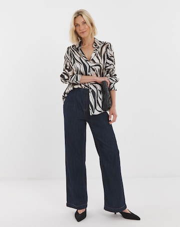 Printed Classic Satin Long Sleeve Shirt