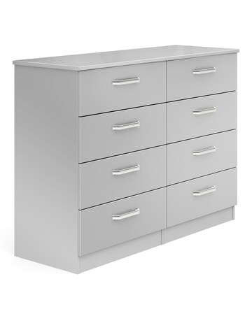 Kendal Ready Assembled High Gloss 4 Plus 4 Drawer Chest