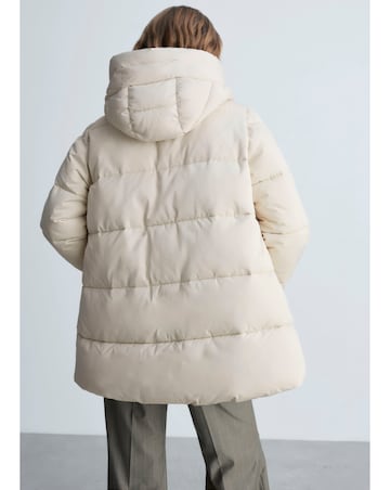Mango Quilted Anorak Puffer with Hood