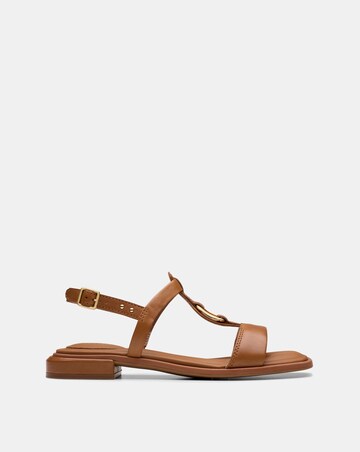 Clarks Tan Ariany Sling Leather Sandal Standard Fit