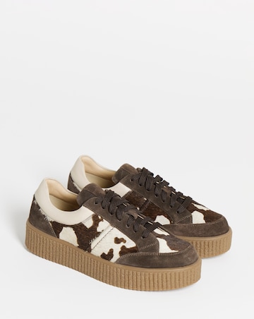 Beth Leather Chunky Lace Up Trainer - Extra Wide Fit (EEE)