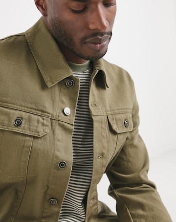 Khaki Twill Trucker Jacket