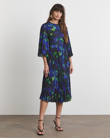 Joanna Hope Pleated Belted Midi Dress