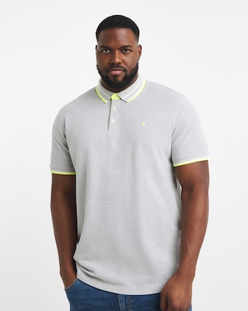 Jack & Jones Premium Paulos Tipped Polo - Grey