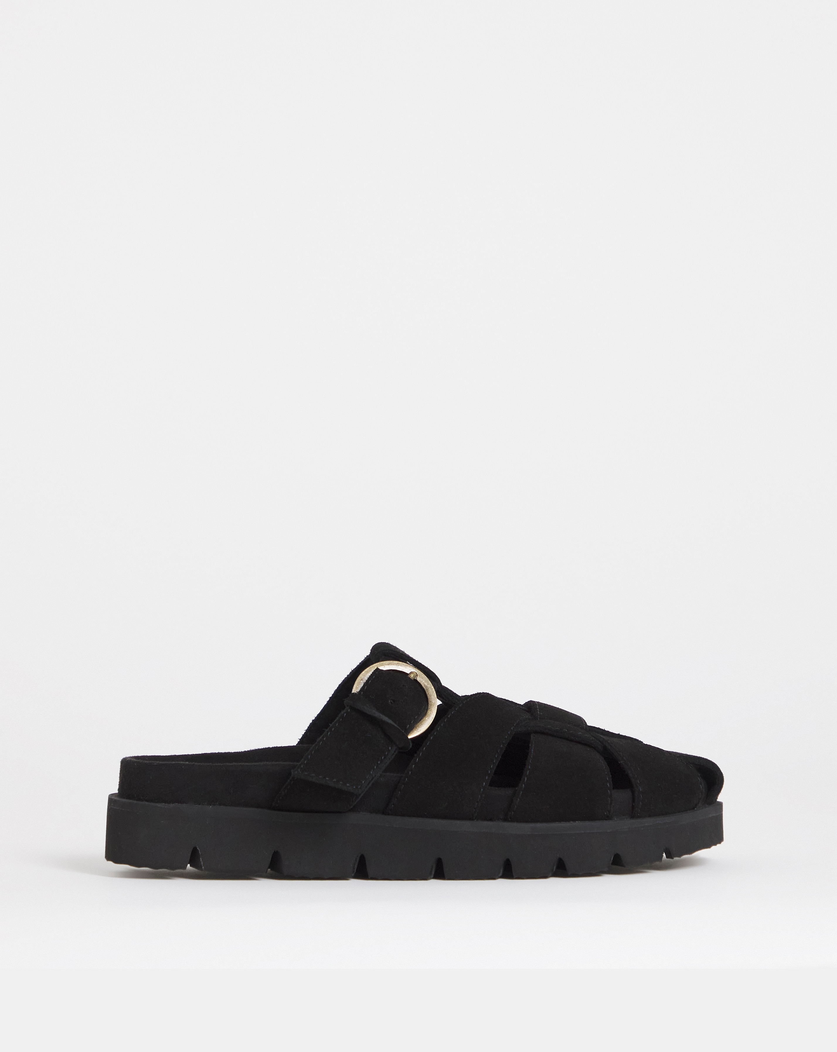 moo Aziza Suede Woven Closed Toe Mule Shoes - Wide Fit (E) | JD Williams