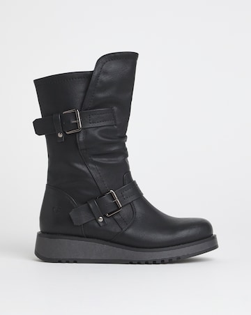 Heavenly Feet Hannah Buckle Boots Wide Fit