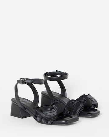 May Side Bow Low Block Heel Sandals - Wide Fit (E)