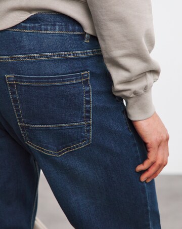 Darkwash Loose Fit Stretch Jeans