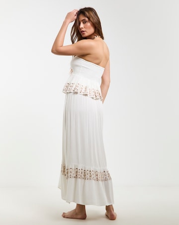 Simply Be Dip Hem Beach Skirt and Top Co-Ord