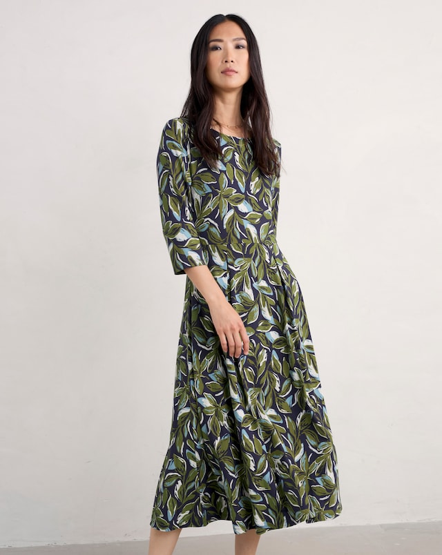 Seasalt Wild Bouquet Fit And Flare Jersey Dress