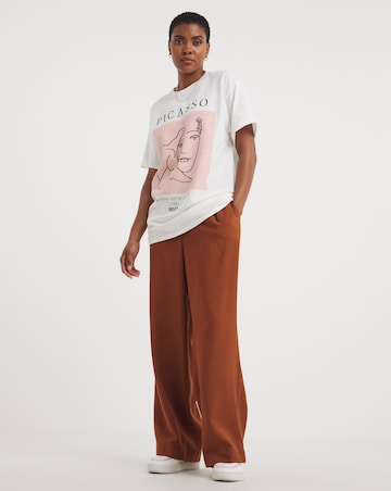 White Picasso Woman With Dove Graphic T-Shirt