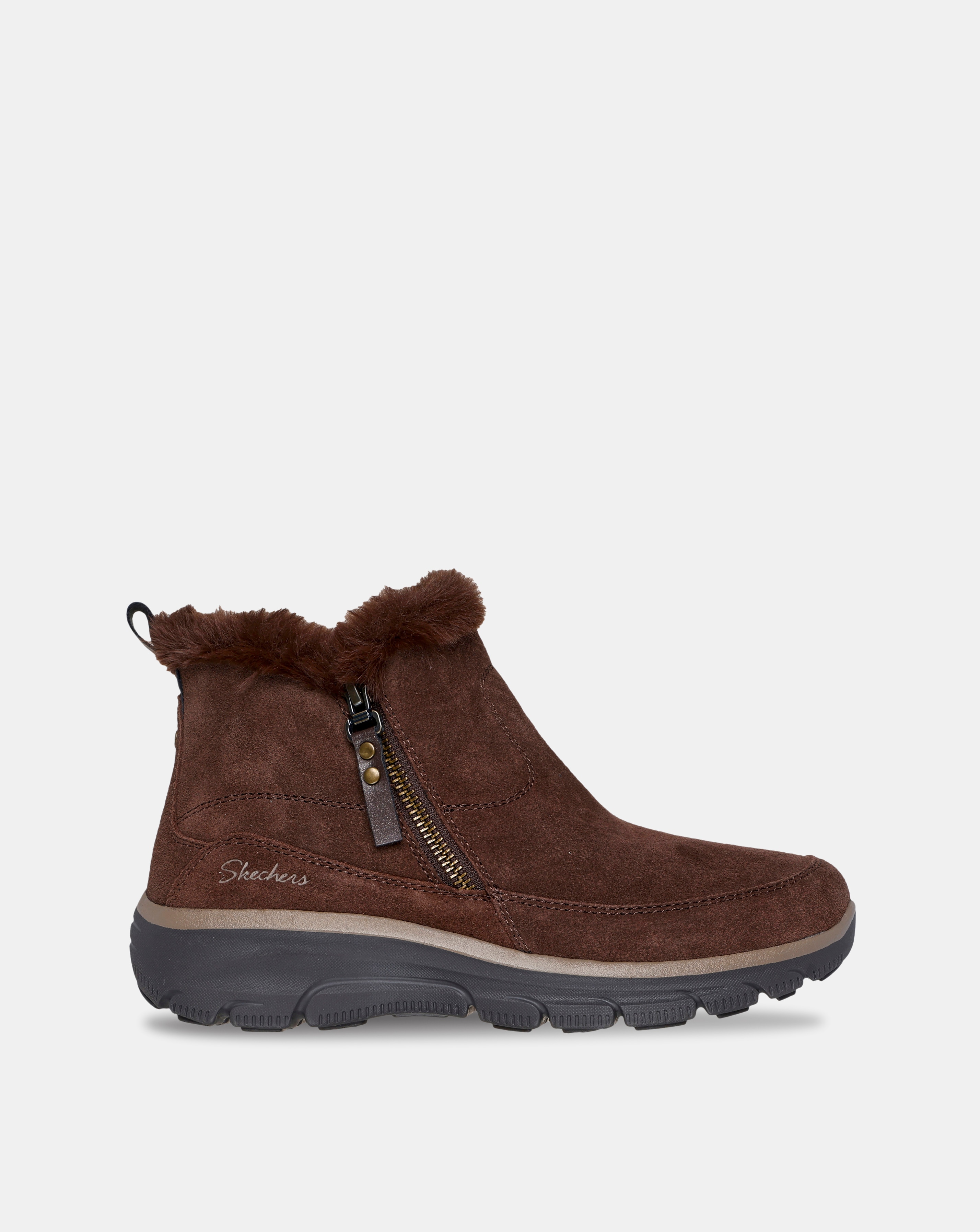 Skechers Easy Going Zip Boots Wide Fit | JD Williams
