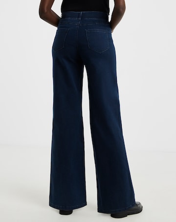 Indigo Stretch Wide Leg Jegging
