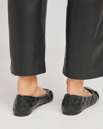 Indiyaya Toe Cap Snaffle Ballerina Shoes - Extra Wide Fit (EEE)