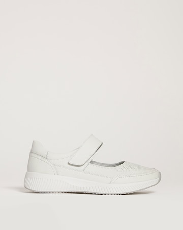 Juniper Leather Touch & Close Bar Shoe Wide E Fit