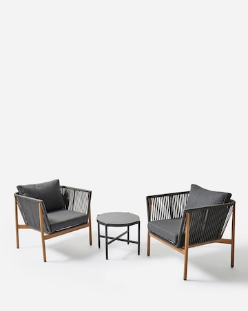 Stockholm Bistro Lounge Set Black