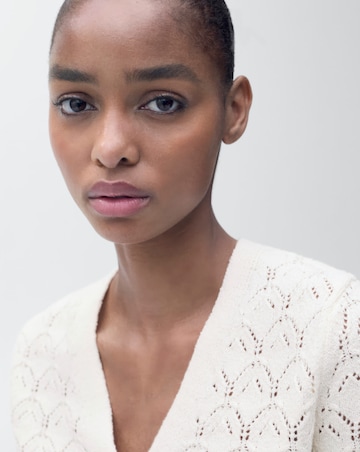 Mango Openwork Detail Knit Cardigan