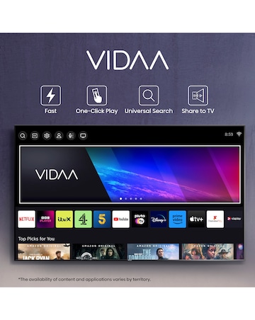 Hisense 55in 55A6KTUK Smart 4K UHD HDR TV with VDTS Virtual:X & Freeview Play