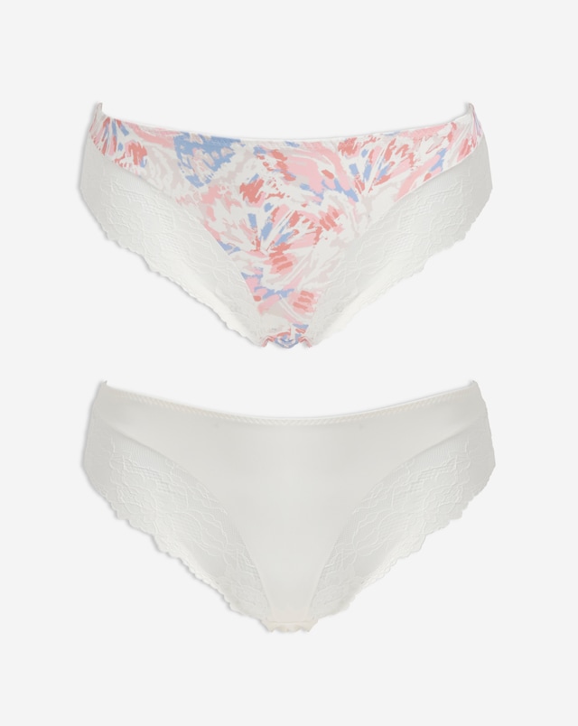 Pretty Secrets (2 Pack) Adrianne Midi Brief Knickers Floral