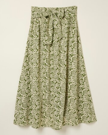 FatFace Sacha Damask Floral Midi Skirt
