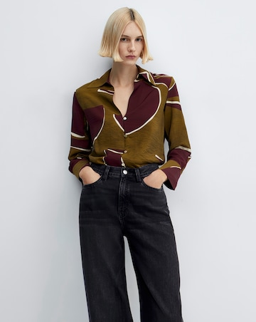 Mango Satin Print Shirt