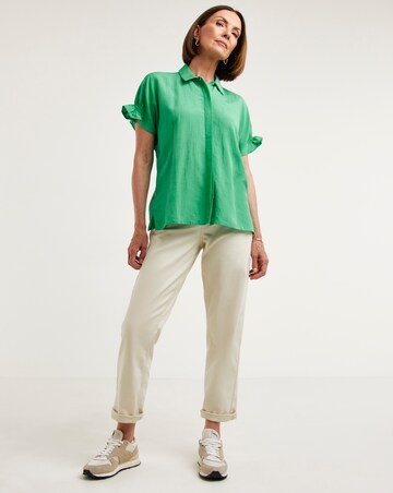 Linen Relaxed Grown On Sleeve Shirt