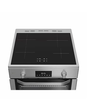 Hotpoint HDE6IDC2X Electric Double Cooker with Induction Hob - Stainless Steel