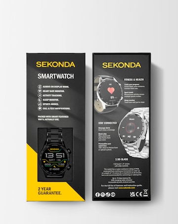 Sekonda Active Plus Smart Watch - Black Alloy Case & Stainless Steel Bracelet