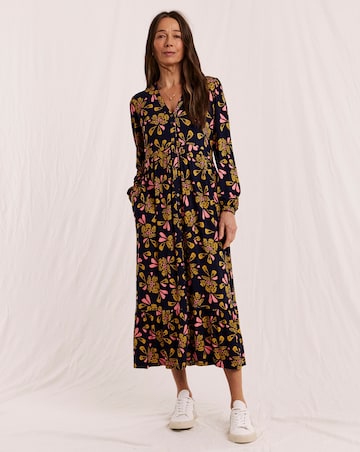 Julipa Button Jersey Midi Dress