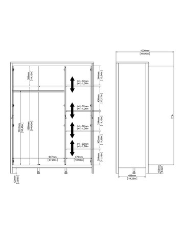 Heath Triple Wardrobe