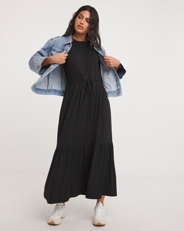 Soft Touch Jersey Halter Neck Maxi Dress