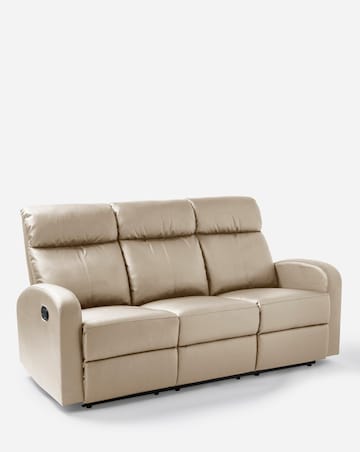 Ramsey Faux Leather Recliner 3 Seater Sofa