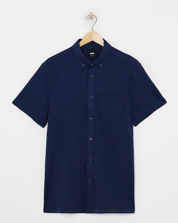 Short Sleeve Button Down Pique