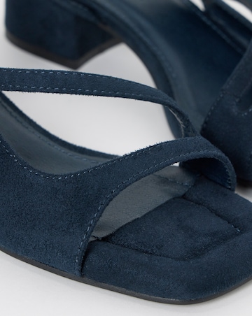 Hera Low Block Heel Crossover Slingback Sandals - Extra Wide Fit (EEE)