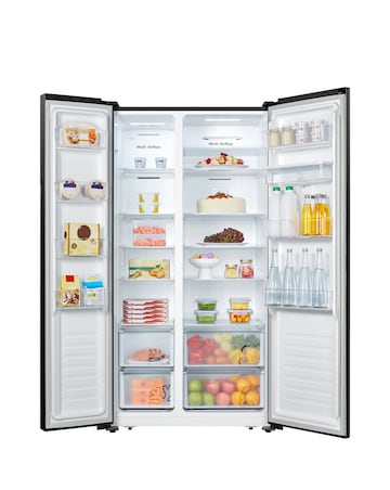 Fridgemaster MS91520DEB American Fridge Freezer with Water Dispenser - Black