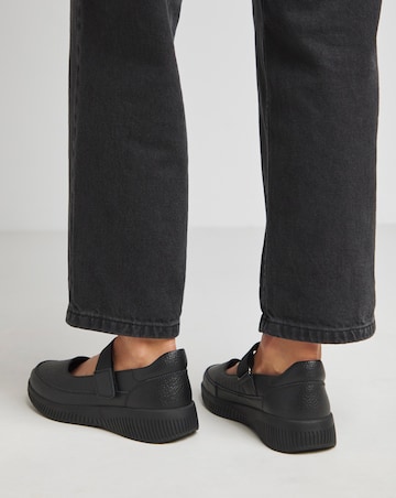 Heavenly Soles Gwen Touch and Close Bar Trainer - Wide Fit (E)