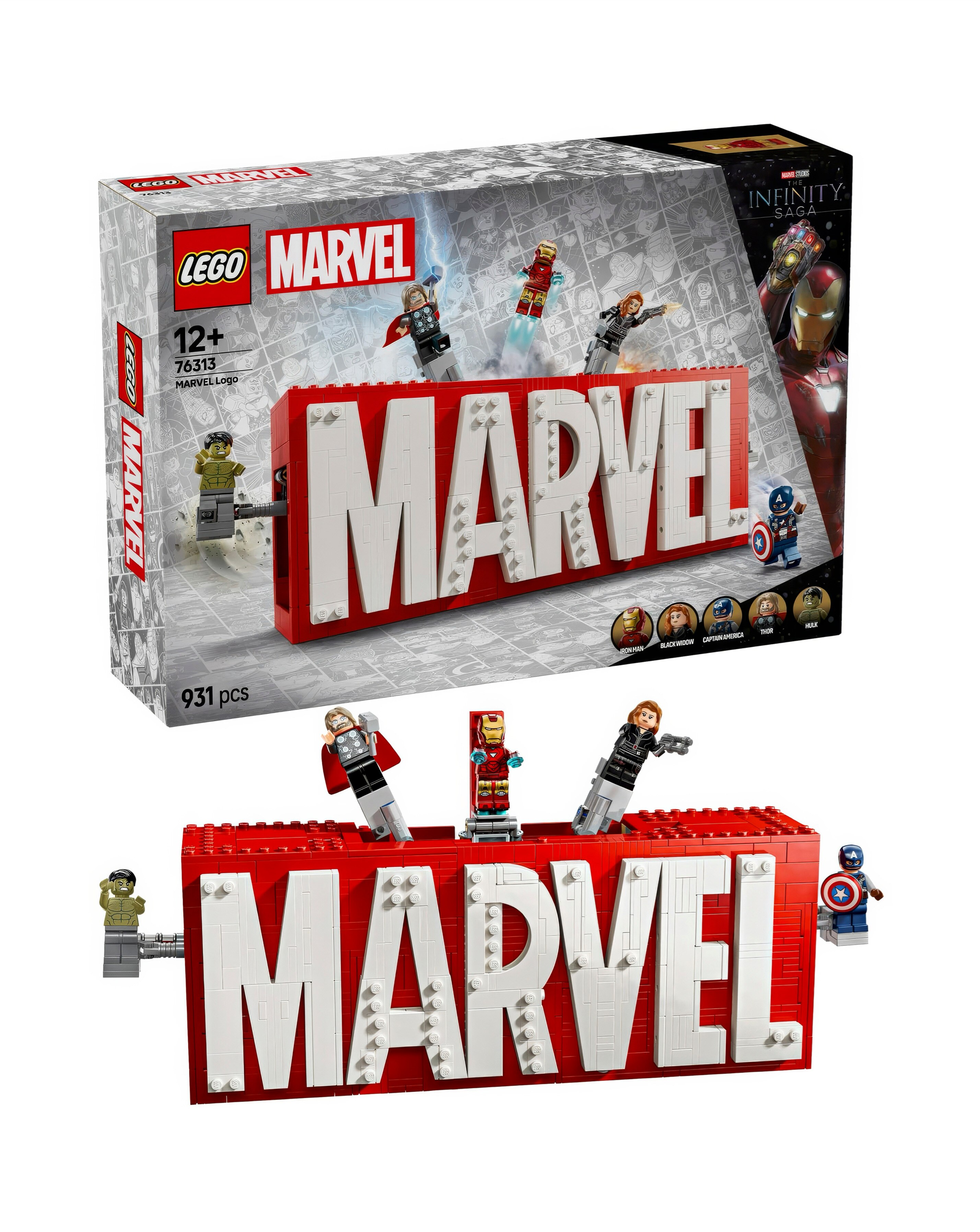 LEGO Marvel: MARVEL Logo & Minifigures 76313
