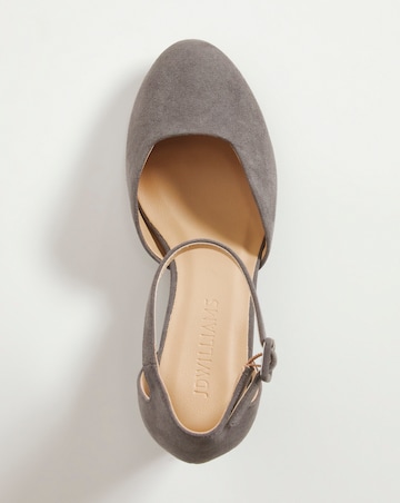 Two Part Heeled Shoe With Ankle Strap EEE Fit