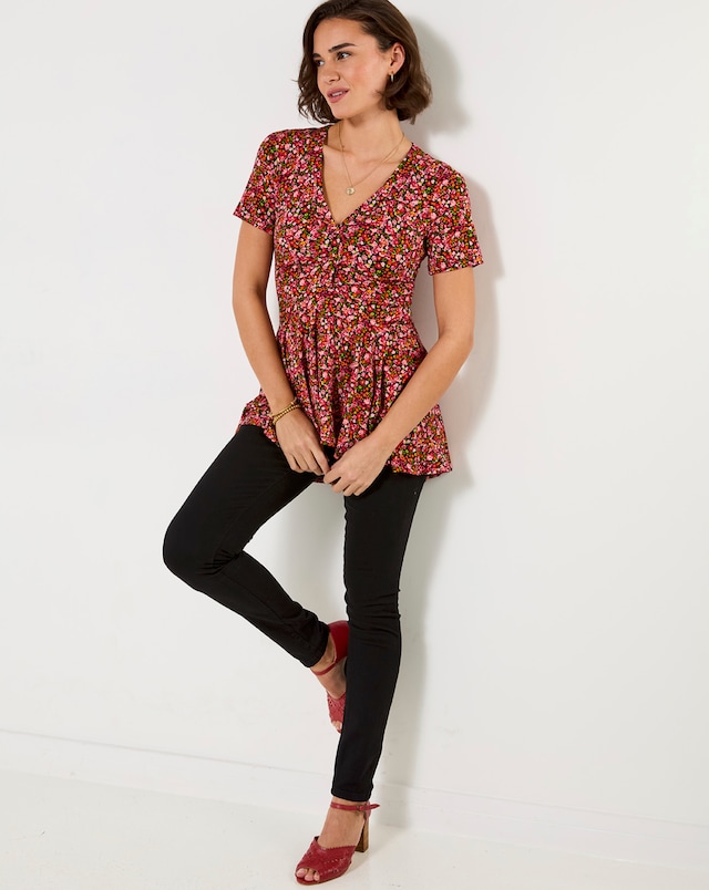 Joe Browns Diana Ditsy Floral Print Jersey Tunic Top