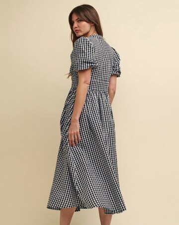 Nobody's Child Black Gingham Check Starlight Midi Dress
