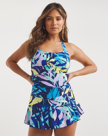 Leaf Non Wired Halter Neck Swimdress