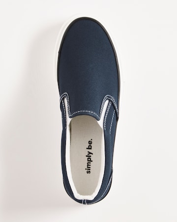 Nielson Slip On Chunky Sole Trainers - Wide Fit (E)