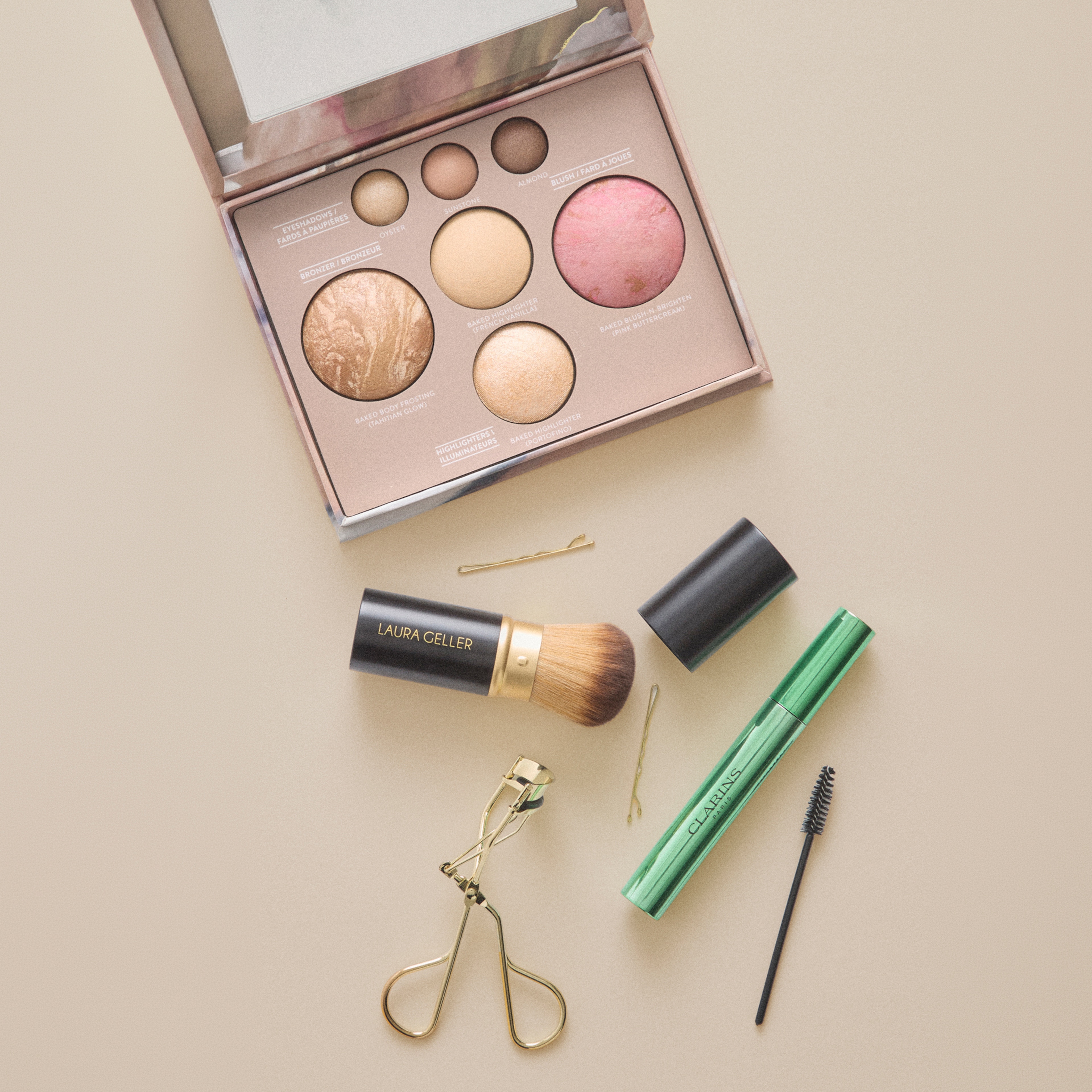 A collection of beauty products