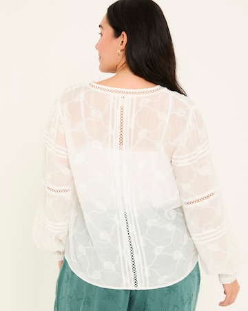 FatFace Copper & Black Jasmine Decorative Blouse