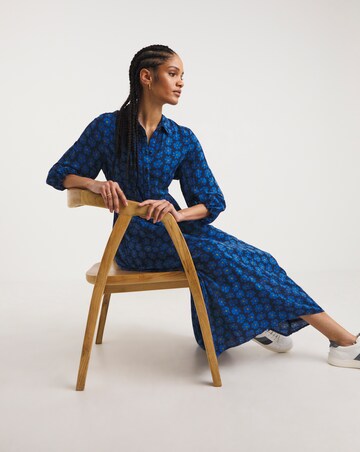 Tie Waist Midi Shirt Dress