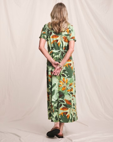 Julipa Shirred Shoulder Jersey Midi Dress