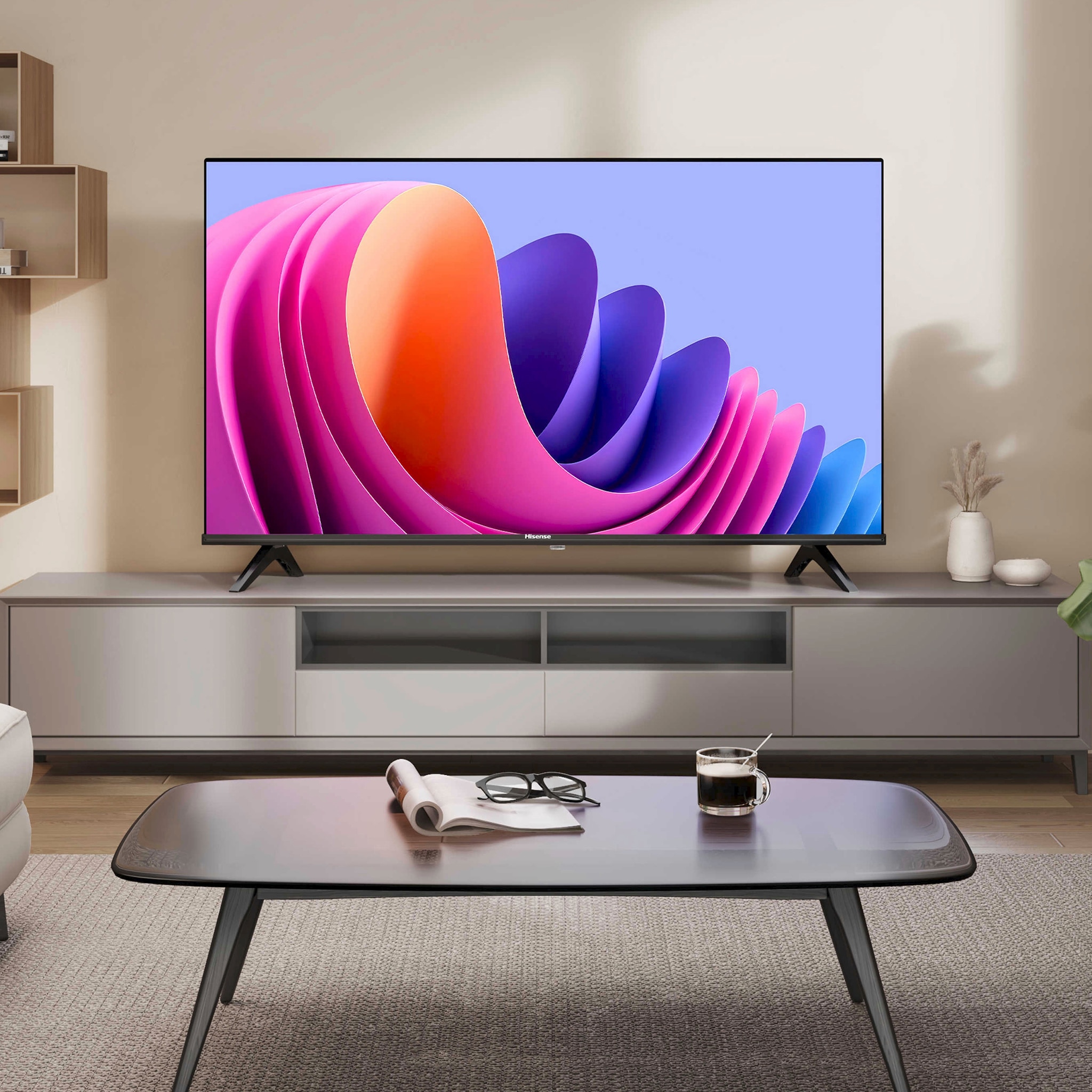 Tv set in a living room