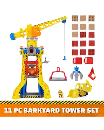 Rubble & Crew Barkyard Crane Tower Playset With Kinetic Sand